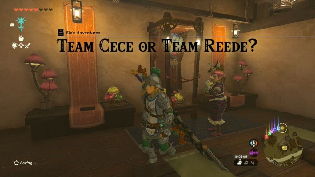 How to get and complete the Team Reede or Team Cece? quest in 'ears of the Kingdom