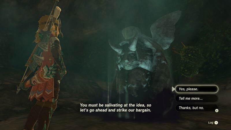 How to interact with the Horned Statue in 'Tears of the Kingdom'