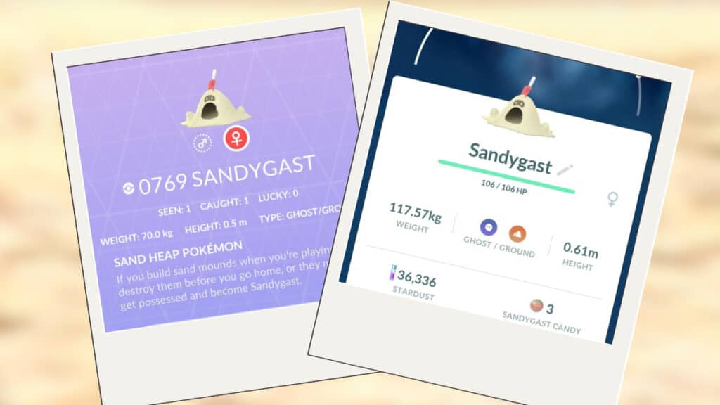 pokemon go catch sandygast