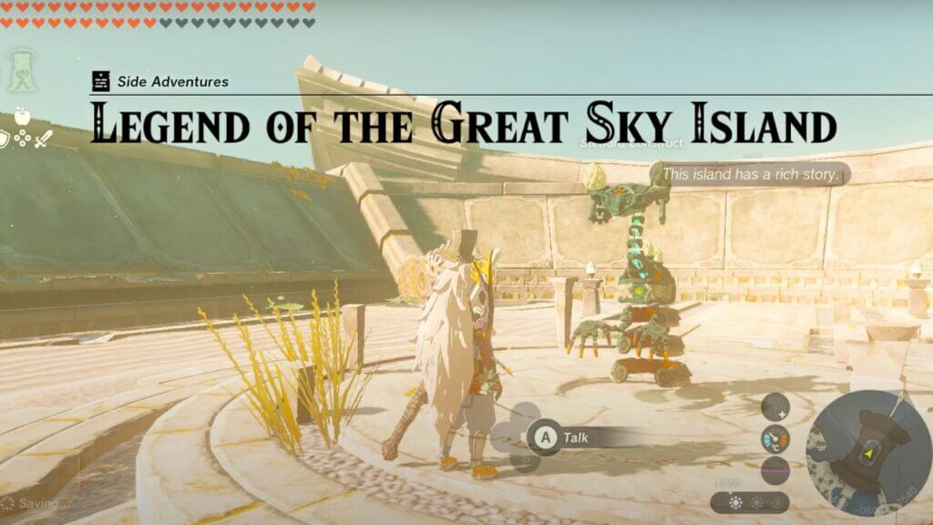 Legend of the Great Sky Island in Zelda Tears of the Kingdom