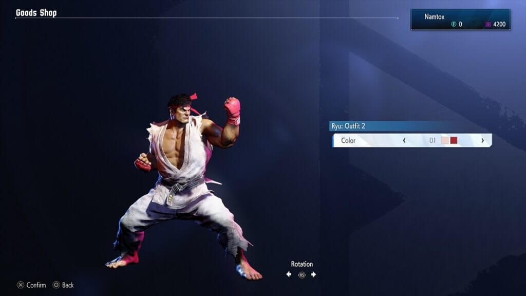 ryu retro costume in street fighter 6