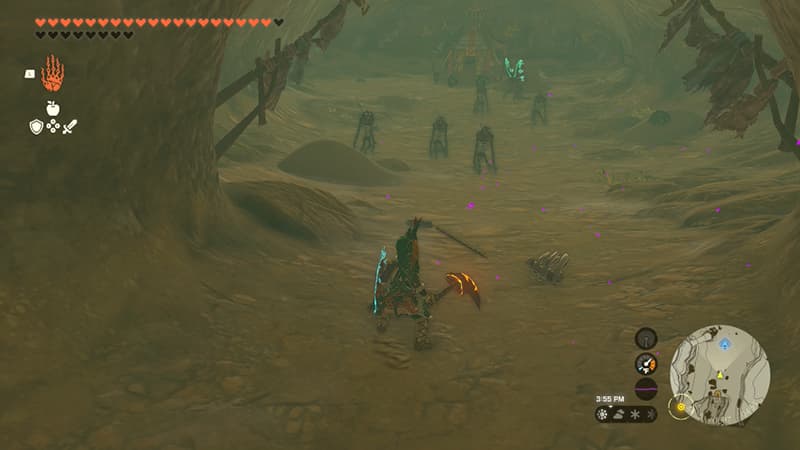 Link fighting Gibdos in Tears of the Kingdom