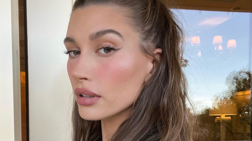 Hailey Bieber close up