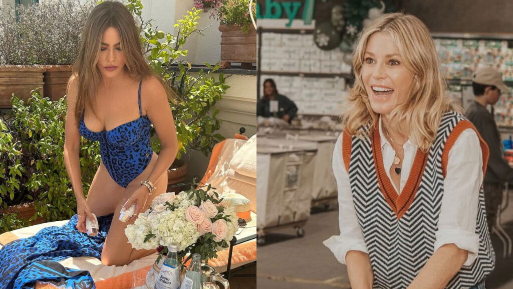 Julie Bowen praises Sofia Vergara's 'single and sexy' vacation fit amidst Vergara's divorce.