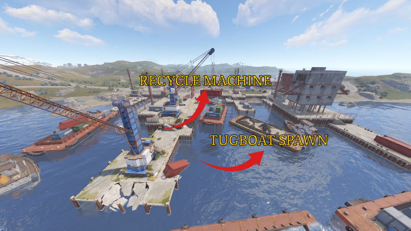 where to find tugboat in rust