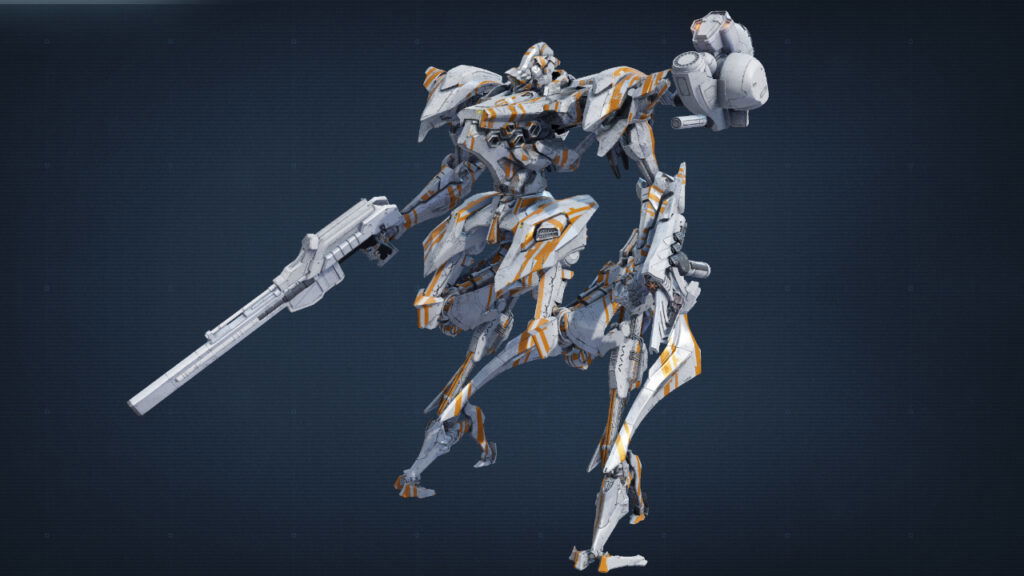 Profile view of an AC in Armored Core 6