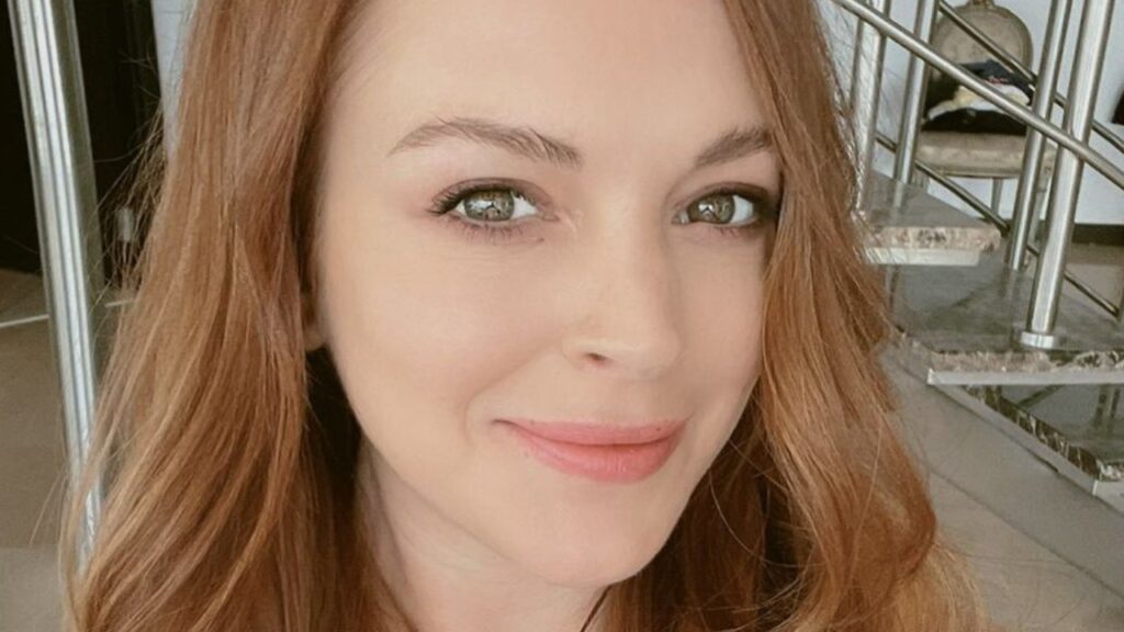 Lindsay Lohan smiling