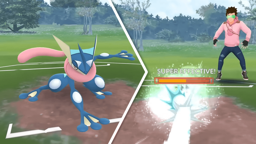 greninja use a charged attack in pokemon go