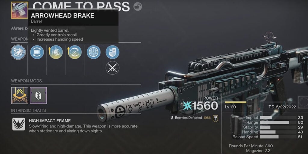 Come to Pass Destiny 2 God Rolls