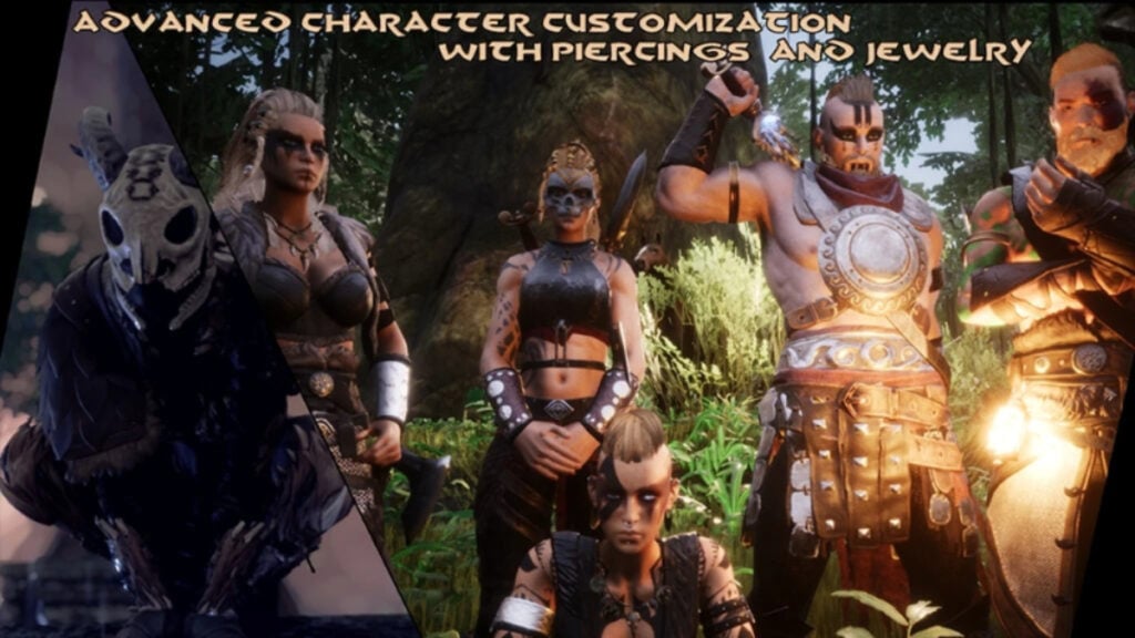 A selection of characters wearing various custom armor