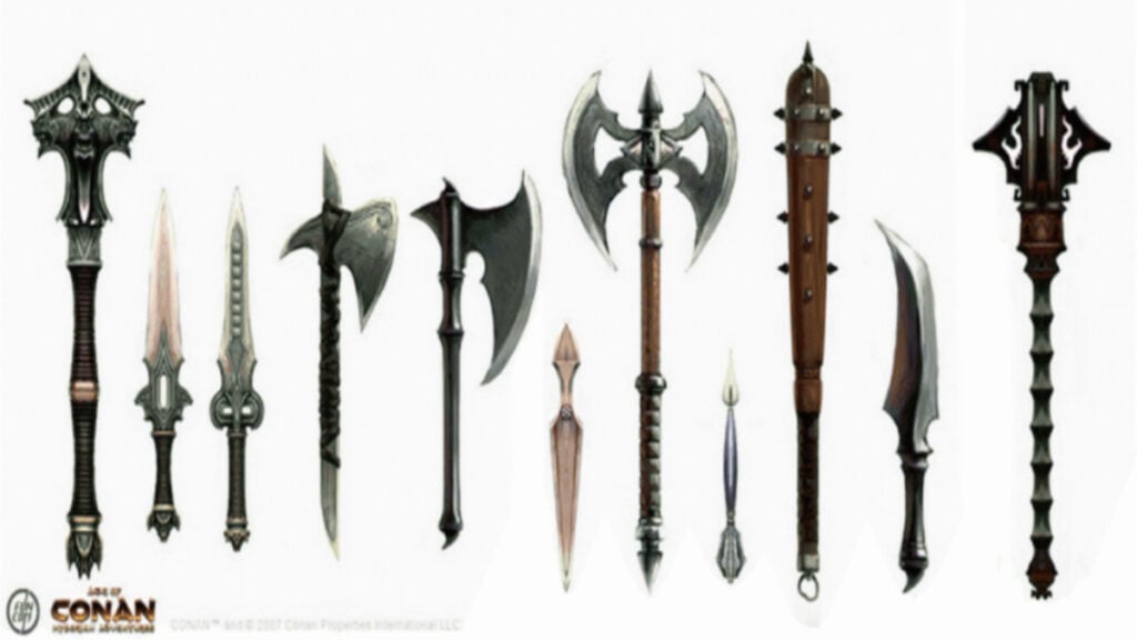 A selection of two-handed weapons