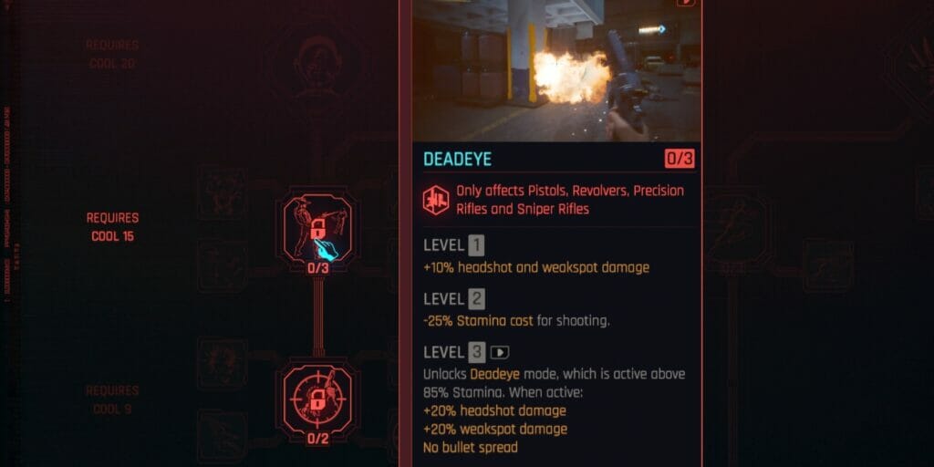 Deadeye in Cyberpunk 2077