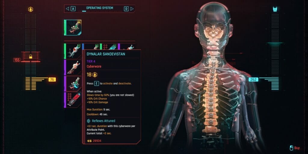 The Dynalar Tier 4 2.0 cyberware in Cyberpunk 2077