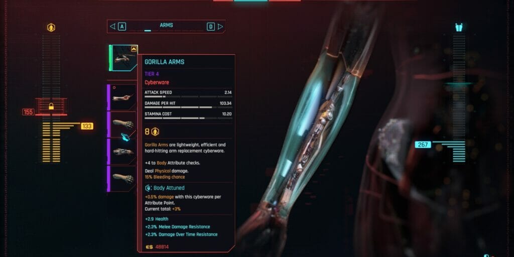 Gorilla Arms in Cyberpunk 2077