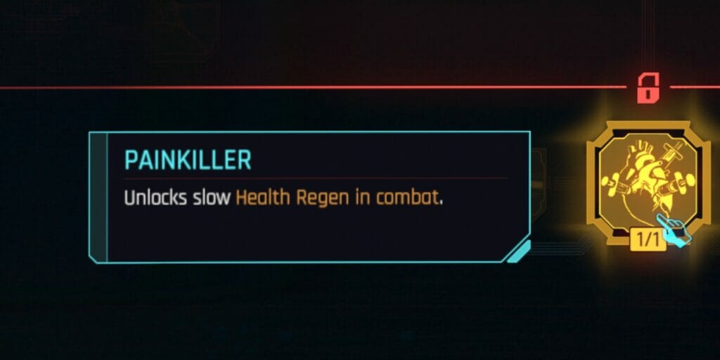 Painkiller, one of the best Body Perks in CD Projekt Red's dystopian RPG