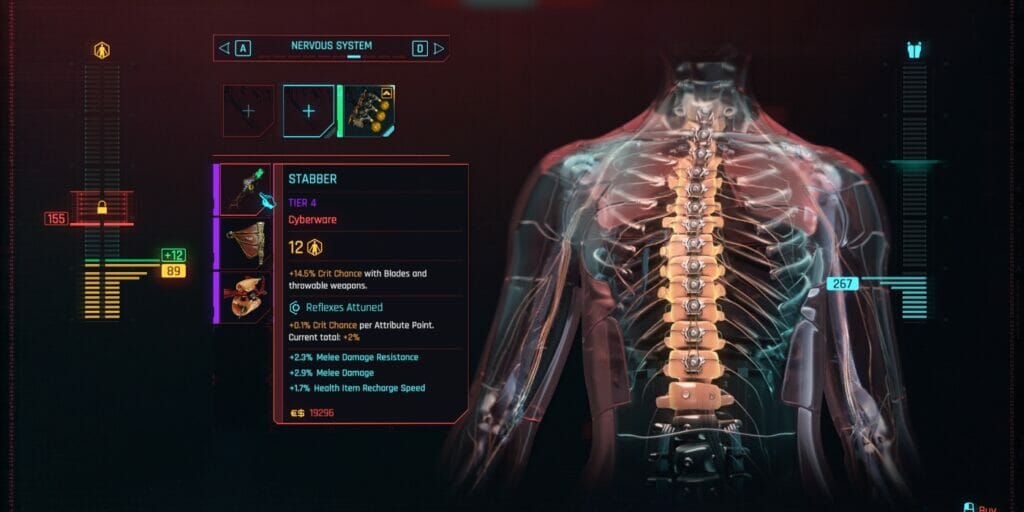 The Stabber cyberware from CD Projekt Red's dystopian RPG