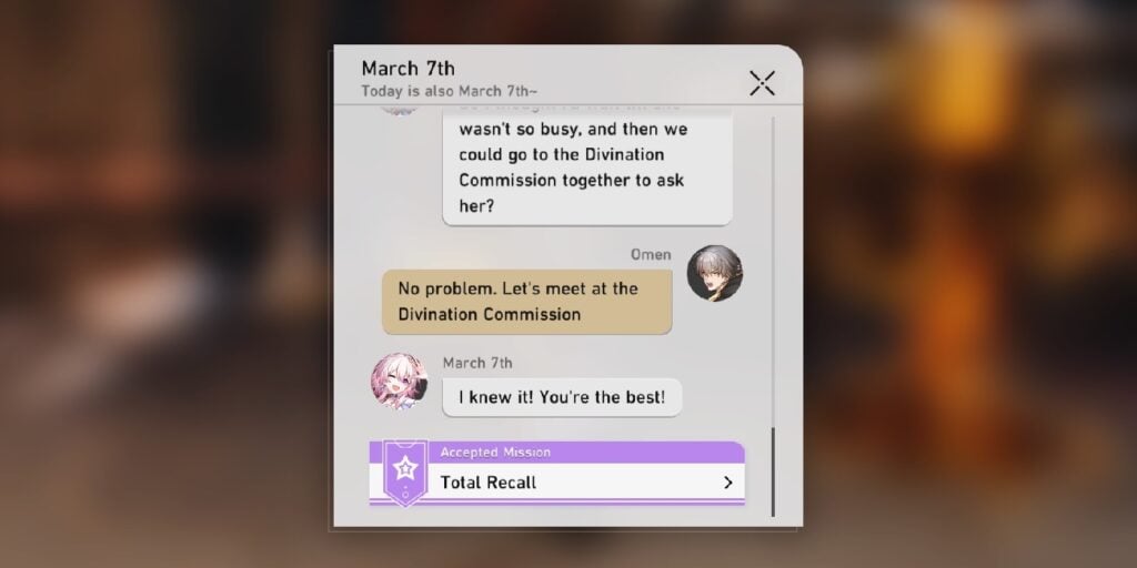 Honkai March 7th Companion Mission