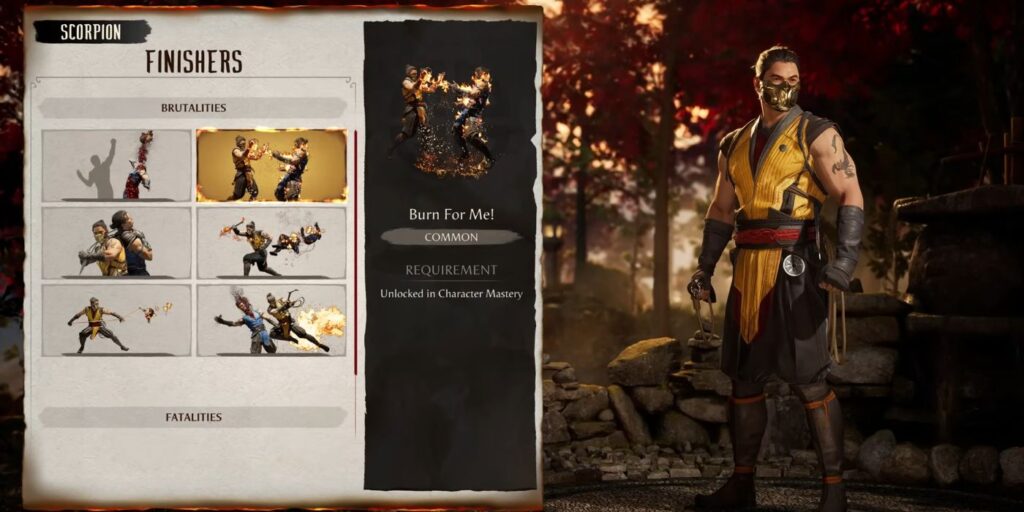 Mortal Kombat 1 Brutalities menu