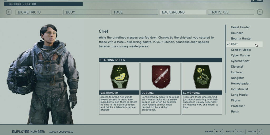 The Chef from Bethesda's new sci-fi RPG