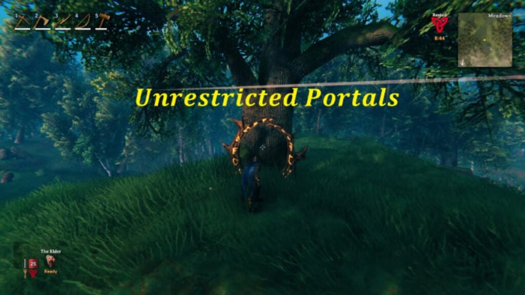 The Unrestricted Portals mod in Valheim