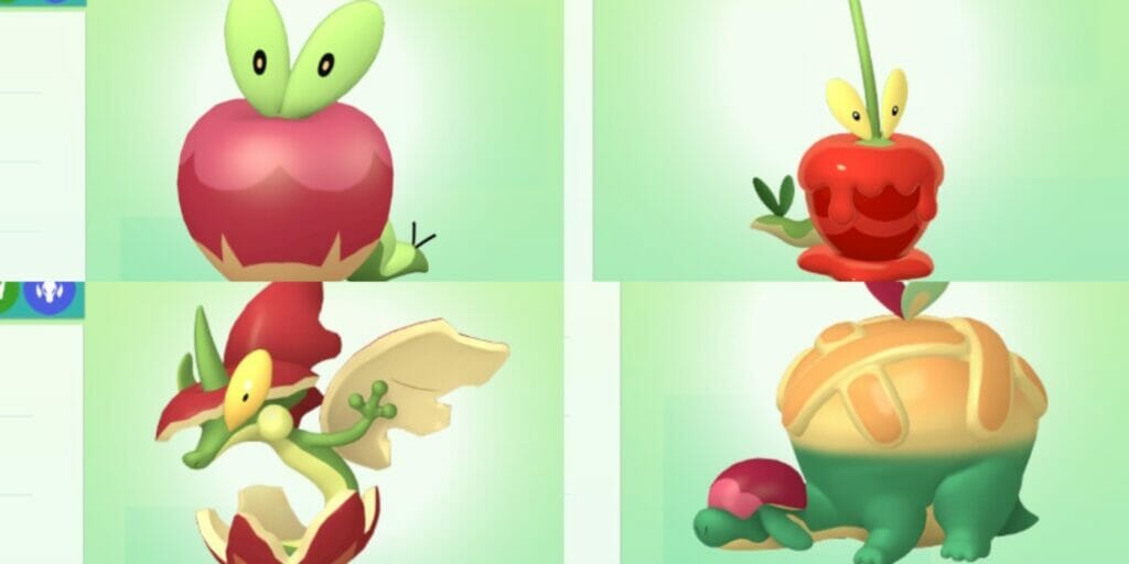 applin flapple appletun and dipplin pokemon home