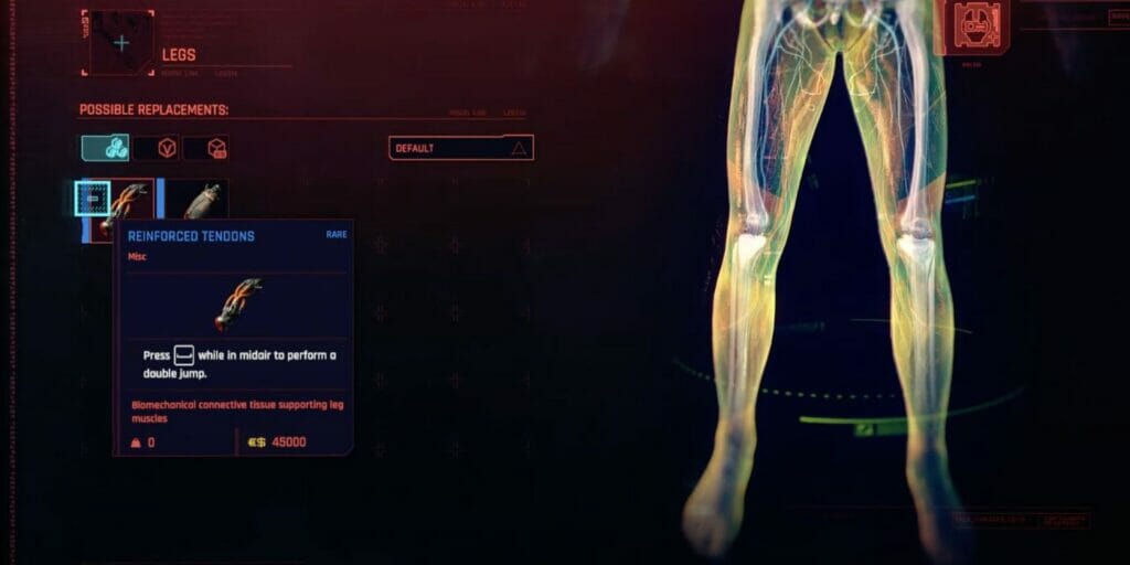 Cyberpunk 2077: Reinforced Tendons