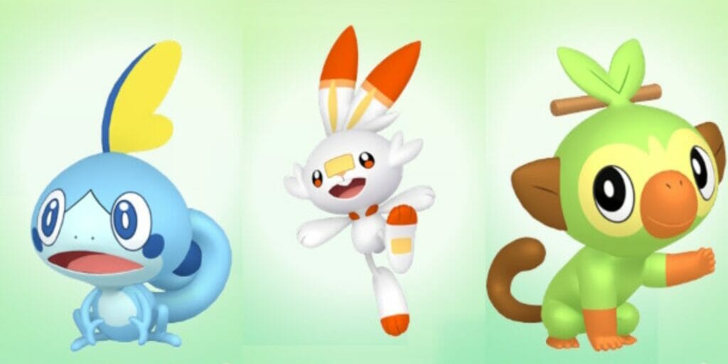 sobble scorbunny and grookey galar starters pokemon