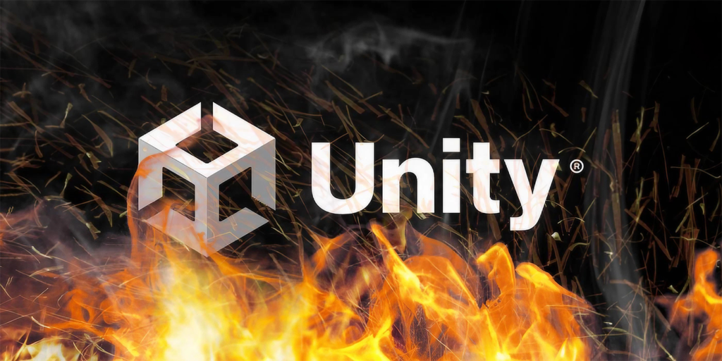 unity logo on fire because engine pricing change