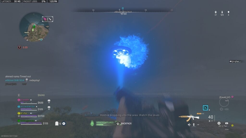 UFO in The Haunting Warzone Event