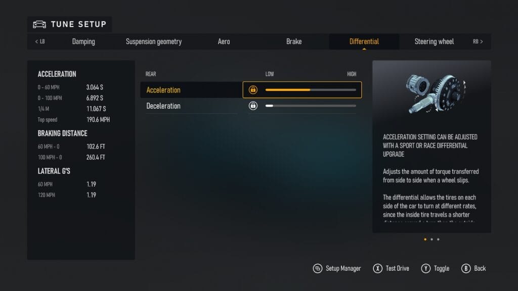 Tune Cars in Forza Motorsport - Differential