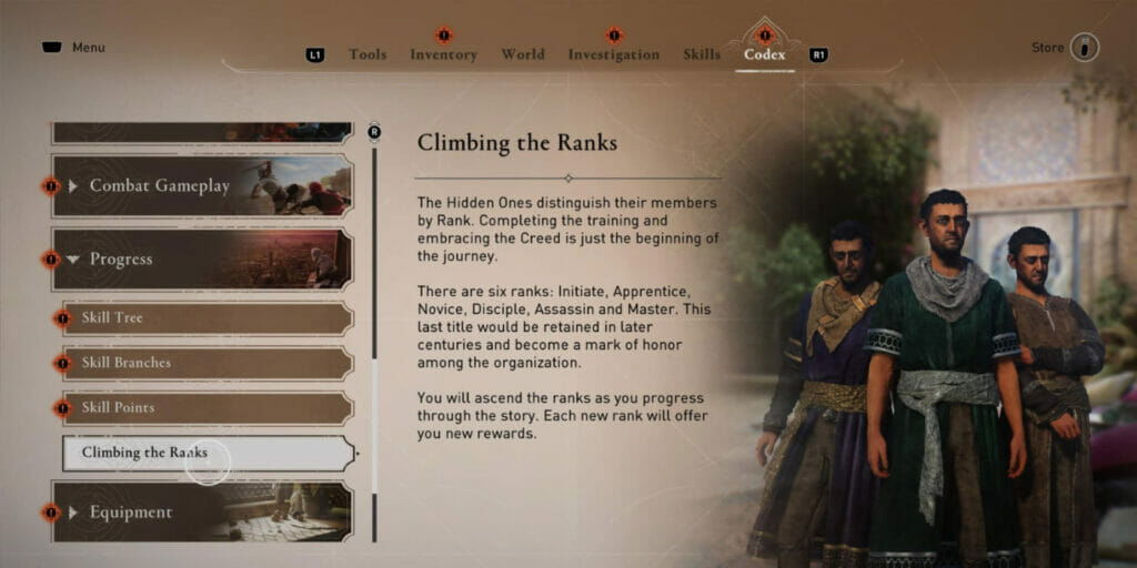 Ranks Assassin's Creed Mirage 