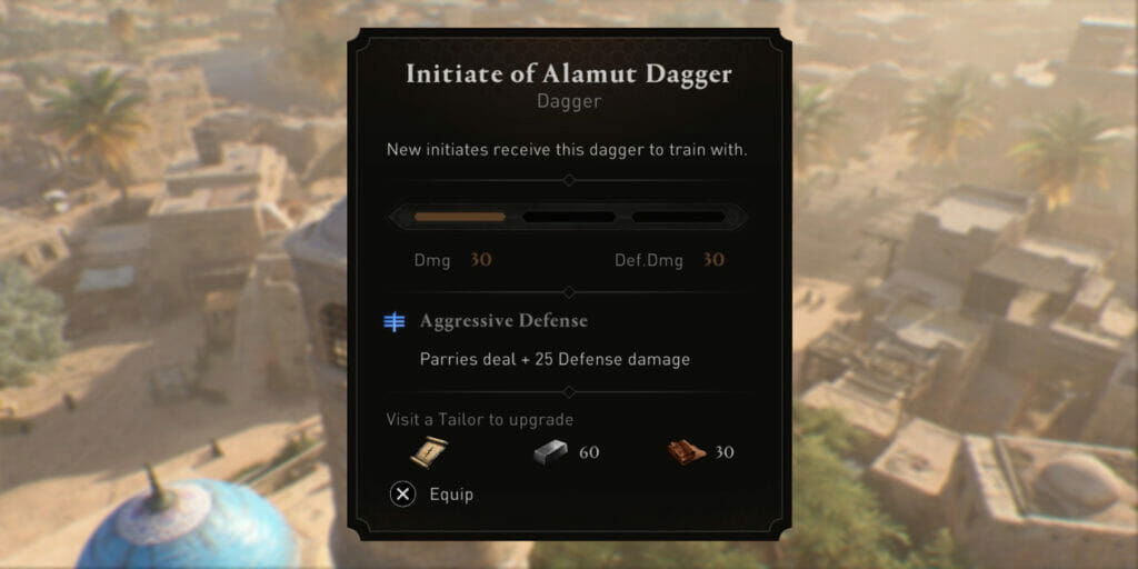 Alamut Dagger Stats