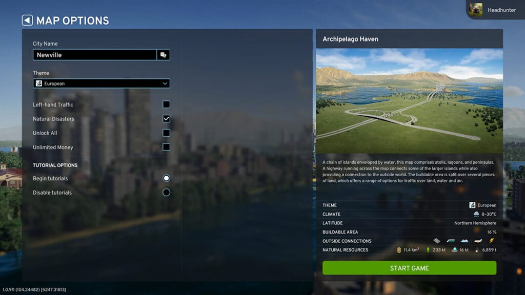 Cities Skylines 2 Map Options Image