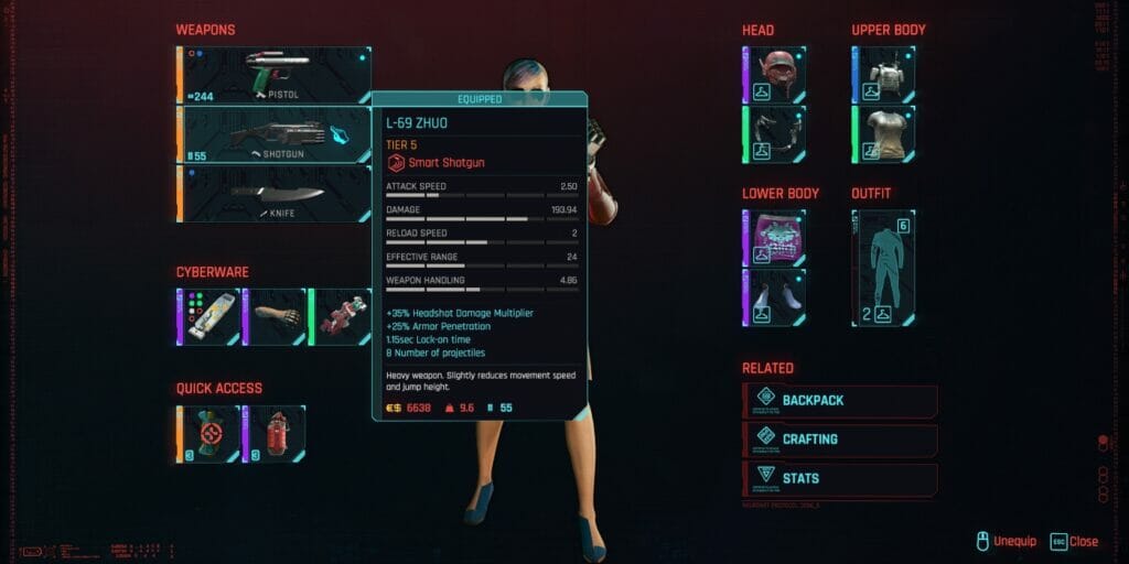 The L69 Zhuo in Cyberpunk 2077