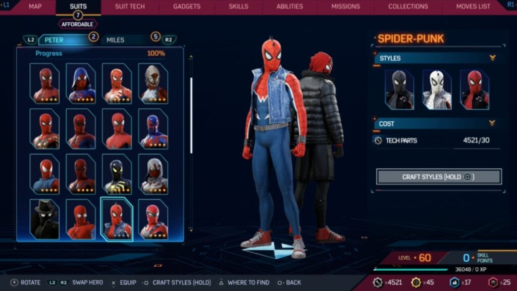 Every Peter Parker Spider-Man Suit in Spider-Man 2