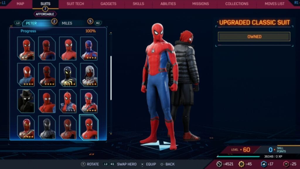 Every Peter Parker Spider-Man Suit in Spider-Man 2