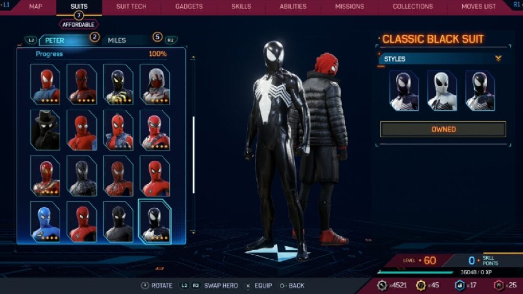 Every Peter Parker Spider-Man Suit in Spider-Man 2