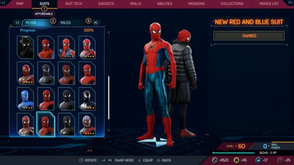 Every Peter Parker Spider-Man Suit in Spider-Man 2