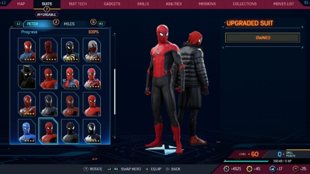 Every Peter Parker Spider-Man Suit in Spider-Man 2