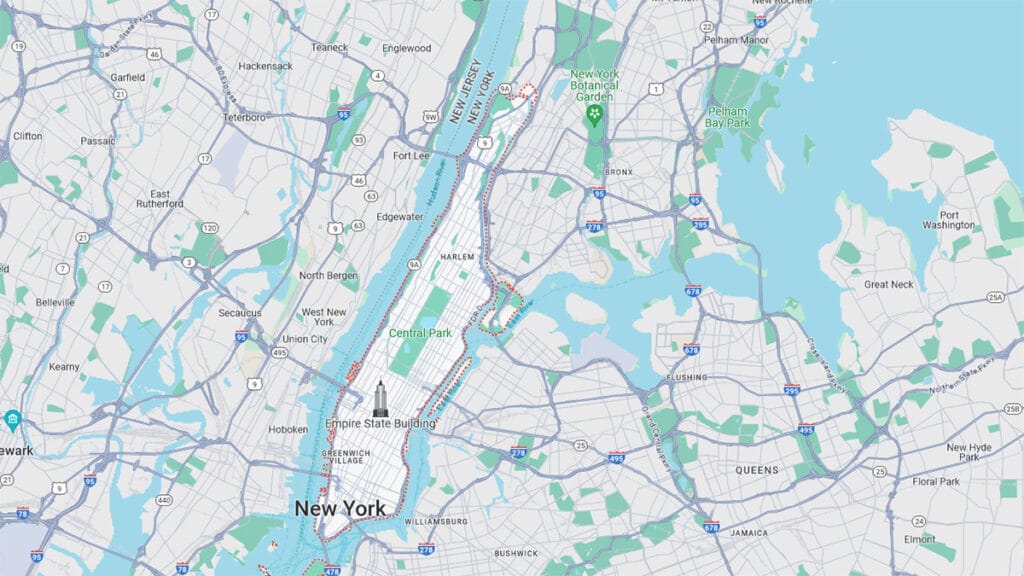 Google Maps Manhattan Image