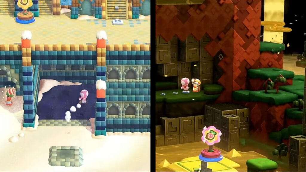 Mario Bros. Wonder Captain Toad Waterfall Location