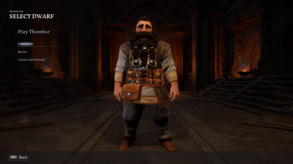 Return to Moria Character Creation