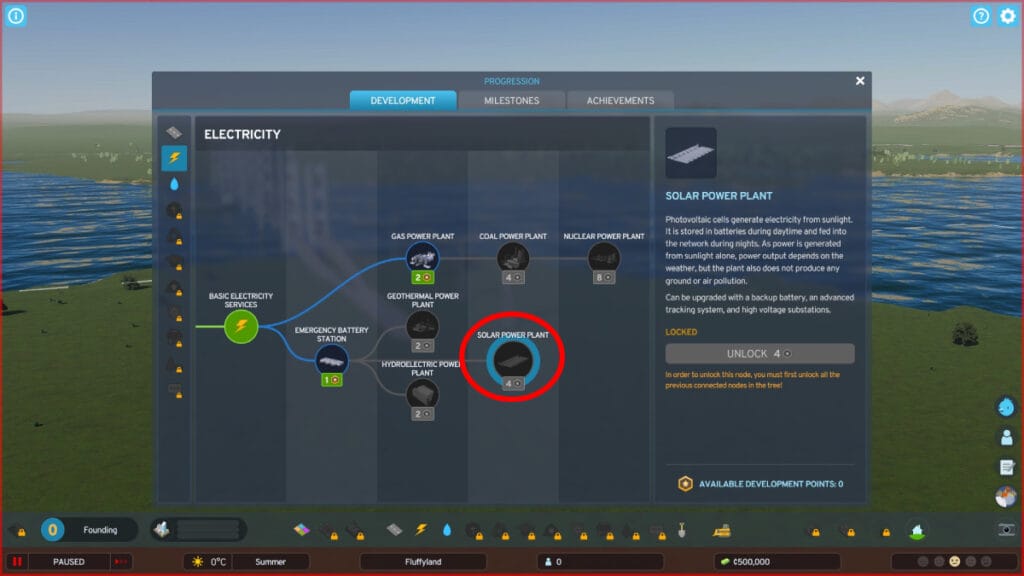 Solar Power Plant Unlock