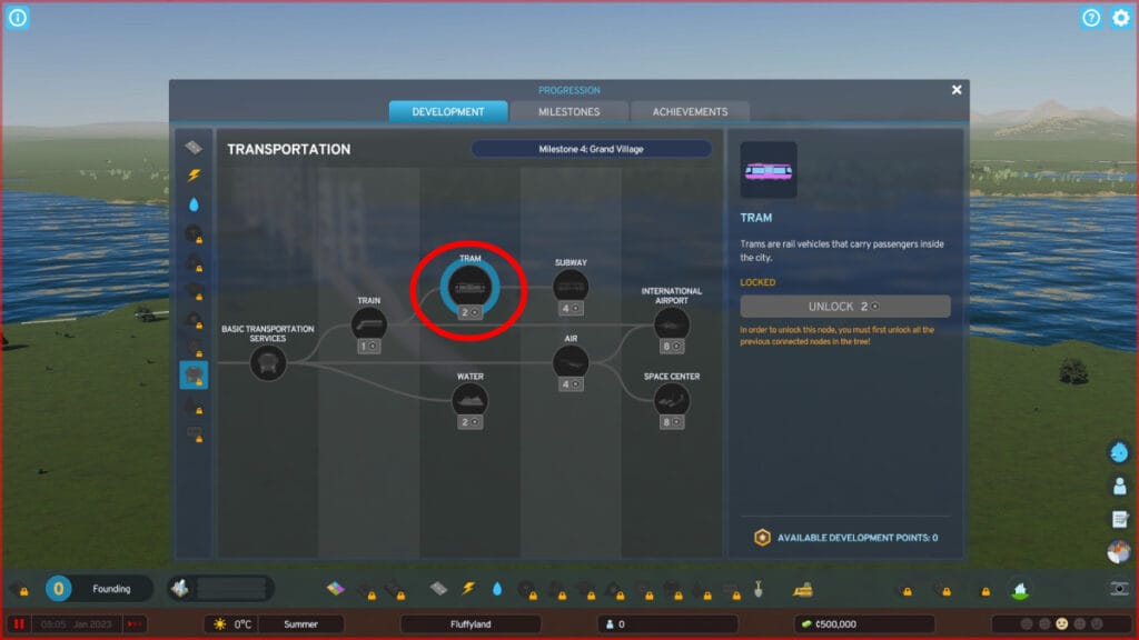 Tram Transportation Unlock