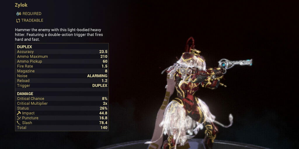 Warframe Zylok Stats and Build