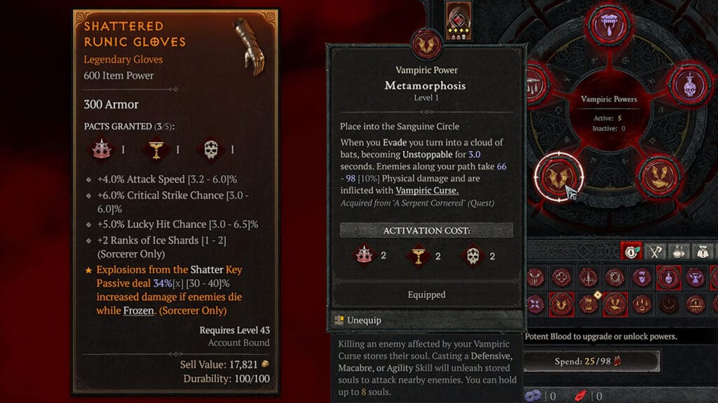 Vampiric Powers in Diablo 4 Season 2 Blood Harvest