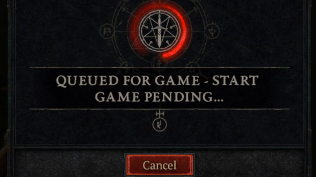 diablo 4 queued for game start game pending