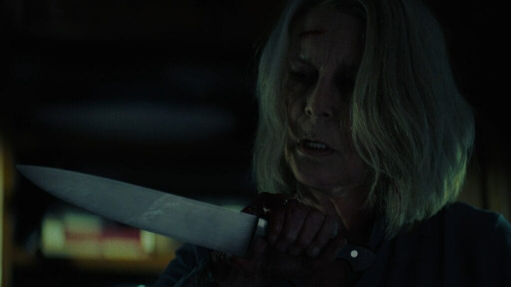 A shot of Laurie from Halloween Ends