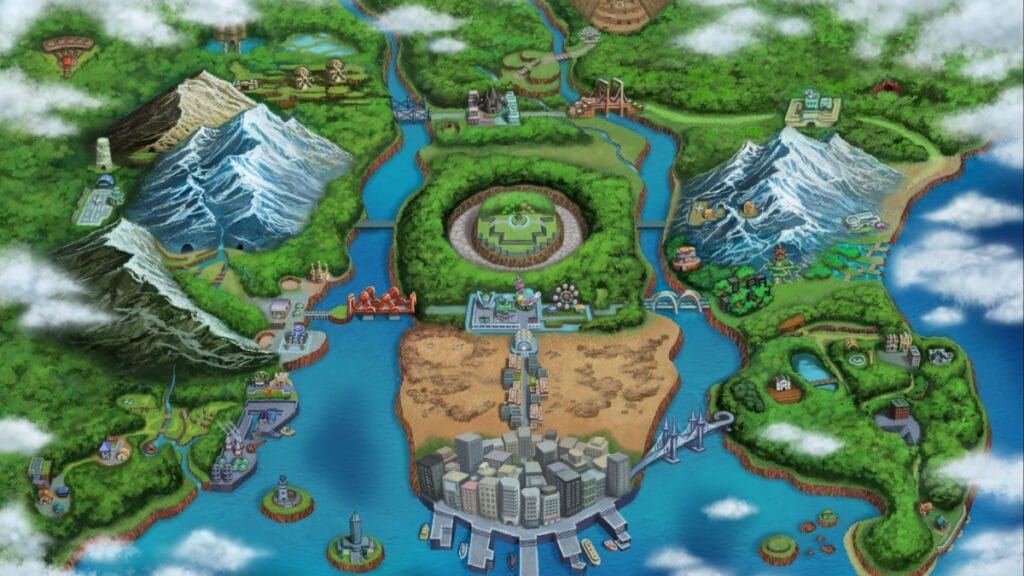 unova region pokemon black and white