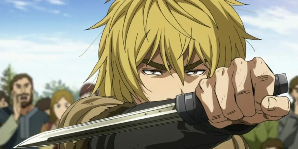 vinland saga anime thorfinn wielding knife